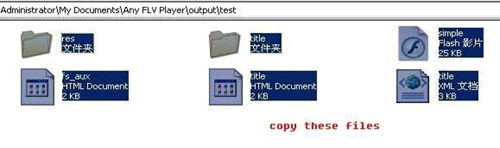 Copy the published files